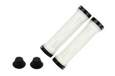 Грипсы MTB,HL-G309, 130мм,с 2 грипстопами, под шестигранник,белые                                                                                                                                                                                         