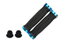 Грипсы MTB,HL-G202, 130мм,с 2 грипстопами, под шестигранник,черно\синие                                                                                                                                                                                   