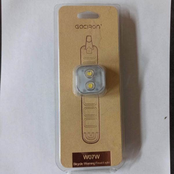 Фонарь передний GACIRON W07W 15lm,2диодф,Li-аккум.200mA,USB,угол 300 град.белый,34гр                                                                                                                                                                      