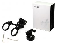 Крепление на руль для Go-Pro и Garmin. Для фонарей Gaciron передних H09, алюм. черный, 2 хомута                                                                                                                                                           