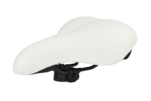 Седло KS-9056 MTB 260*205mm,суперкомфорт,эластомер,700гр,белое                                                                                                                                                                                            