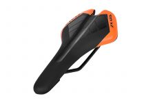 Седло ZEUS Z-1014 MTB Sport 268*140mm,рельсы сталь,анатомическое,черный\оранжевый,291гр                                                                                                                                                                   