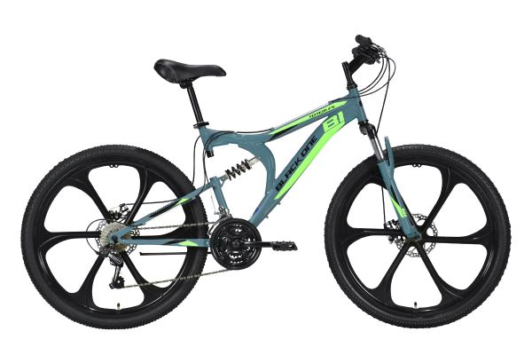 Велосипед Black One Totem FS 26 D FW серый/черный/зеленый 18"                                                                                                                                                                                             