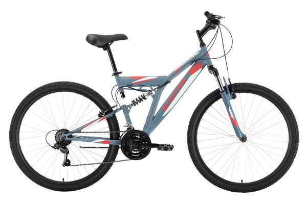 Велосипед Black One Phantom FS 27 серый/красный/серый 18"                                                                                                                                                                                                 