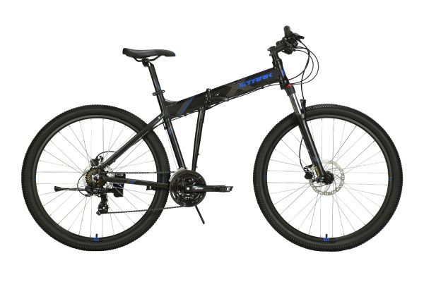 Велосипед Stark'21 Cobra 29.2 HD чёрный/голубой 18"                                                                                                                                                                                                       