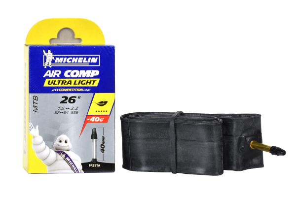 Камера  MICHELIN C4 AIRCOMP ULTRALIGHT 37/54X559 26х1,5-2,2 PR 40mm вентиль PRESTA 696961                                                                                                                                                                 