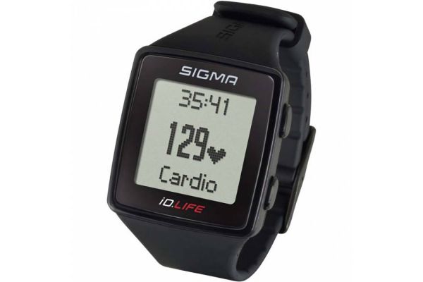 Спортивные часы-пульсометр Sigma, iD.LIFE black, 24600,черный,7 функций,без нагрудного датчика                                                                                                                                                            
