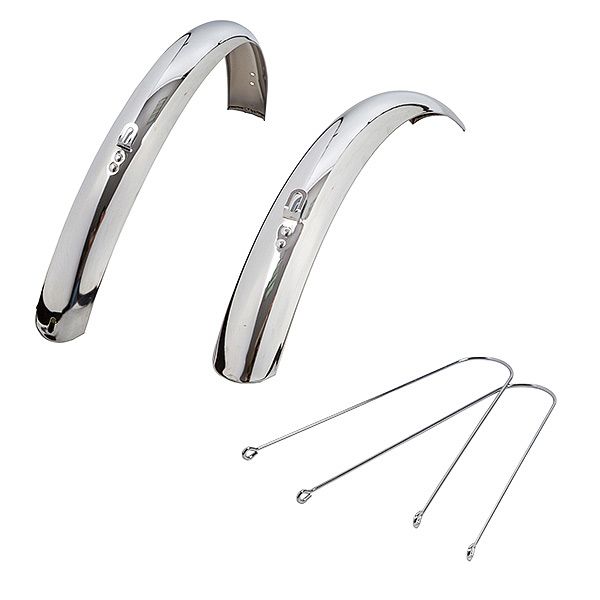 Крылья, переднее и заднее, для складных велосипедов , колесо 20", хром                                                                                                                                                                                    