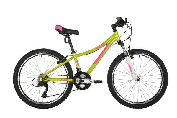 Велосипед FOXX 24" CAMELLIA зеленый, алюм. рама 12", 21 скор., Power/Microshift TS38, V- bra                                                                                                                                                              