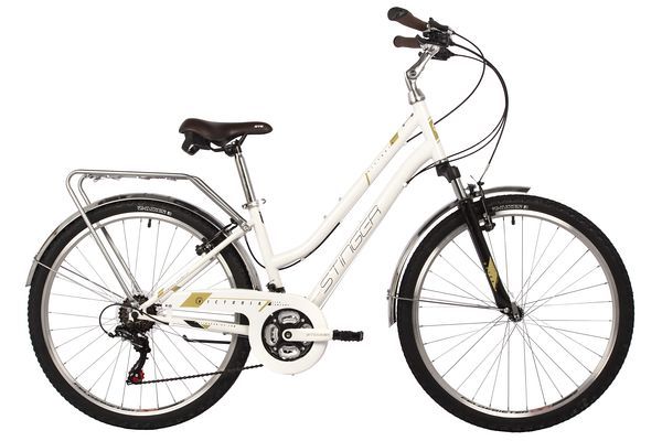 Велосипед STINGER 26" VICTORIA белый, сталь, размер 15"                                                                                                                                                                                                   