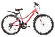 Велосипед NOVATRACK 24" NOVARA алюм.рама 13, коралловый, 18-скор, TY21/TS38/SG-6SI, V-brake                                                                                                                                                               