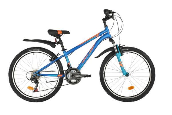 Велосипед NOVATRACK 24" ACTION синий,  стальная рама 11", 18 скор., Shimano TZ500/RS35, V- brake тор                                                                                                                                                      