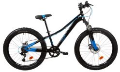 Велосипед NOVATRACK 24" DOZER синий,  алюм. рама 12", 6 скор., Shimano TY21/Microshift TS38, дисковы                                                                                                                                                      