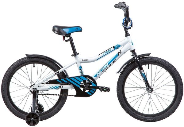 Велосипед NOVATRACK 20" CRON, белый, алюм.рама, тормоз нож, короткие крылья, нет багажника                                                                                                                                                                