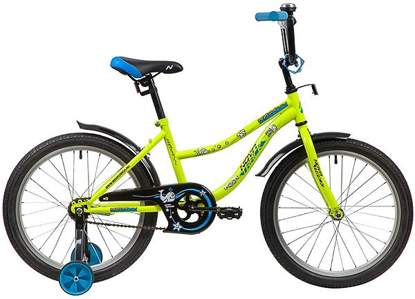 Велосипед NOVATRACK 20" NEPTUNE зеленый, тормоз нож, крылья корот, защита А-тип                                                                                                                                                                           