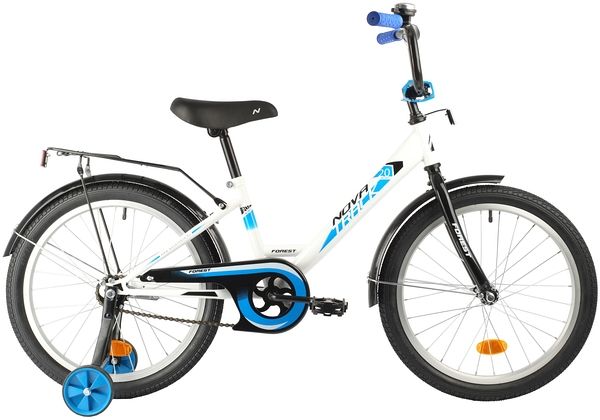 Велосипед NOVATRACK 20" FOREST белый, сталь, тормоз нож, крылья, багажник                                                                                                                                                                                 