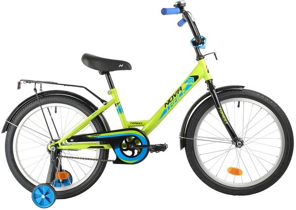 Велосипед NOVATRACK 20" FOREST зеленый, сталь, тормоз нож, крылья, багажник                                                                                                                                                                               