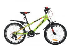 Велосипед NOVATRACK 20" EXTREME зеленый,  сталь, 6 скор., Shimano TY21/Microshift TS38, V- brake тор                                                                                                                                                      