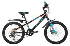 Велосипед NOVATRACK 20" EXTREME черный,  сталь, 6 скор., Shimano TY21/Microshift TS38, дисковый торм                                                                                                                                                      