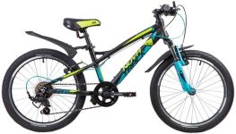 Велосипед NOVATRACK 20", TORNADO, чёрный, алюм., 7-скор, FT35D/TS38/SG-7SI, V-brake                                                                                                                                                                       