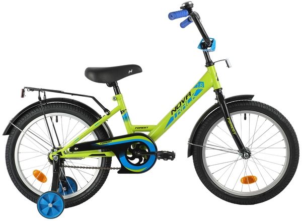 Велосипед NOVATRACK 18" FOREST зеленый, сталь, тормоз нож, крылья, багажник                                                                                                                                                                               
