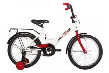 Велосипед NOVATRACK 18" ASTRA белый, тормоз нож, крылья, багажник, защита А-тип                                                                                                                                                                           
