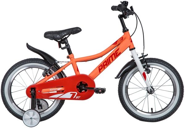 Велосипед NOVATRACK 16" PRIME сталь, терракот, полная защита цепи, торм V-brake, короткие крылья                                                                                                                                                          