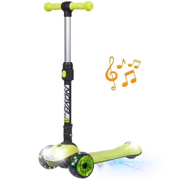 Самокат Novatrack RainBow, для детей, складной механизм на руле, регулировка по высоте с                                                                                                                                                                  