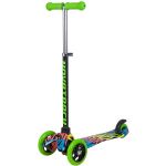 Самокат для детей Novatrack Disco-kids Graffiti, неоновый цветной дизайн, черный                                                                                                                                                                          